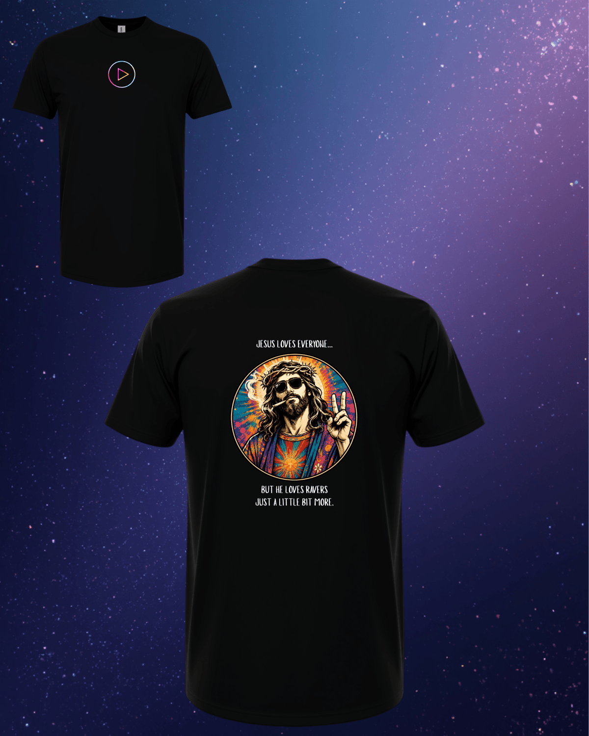 Jesus Loves Ravers - Men's TShirt - Afterglow